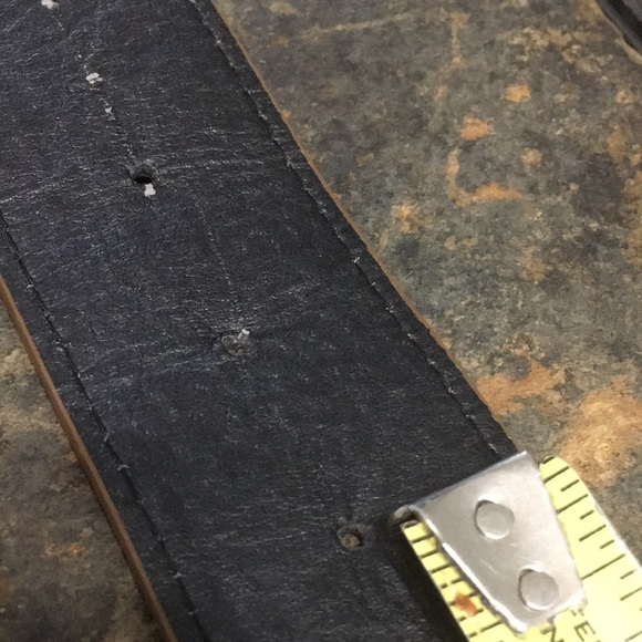 Brown stretch belt 3 inches wide, with macramé trim, W – 23 to 25 inch waist - Picture 10 of 10